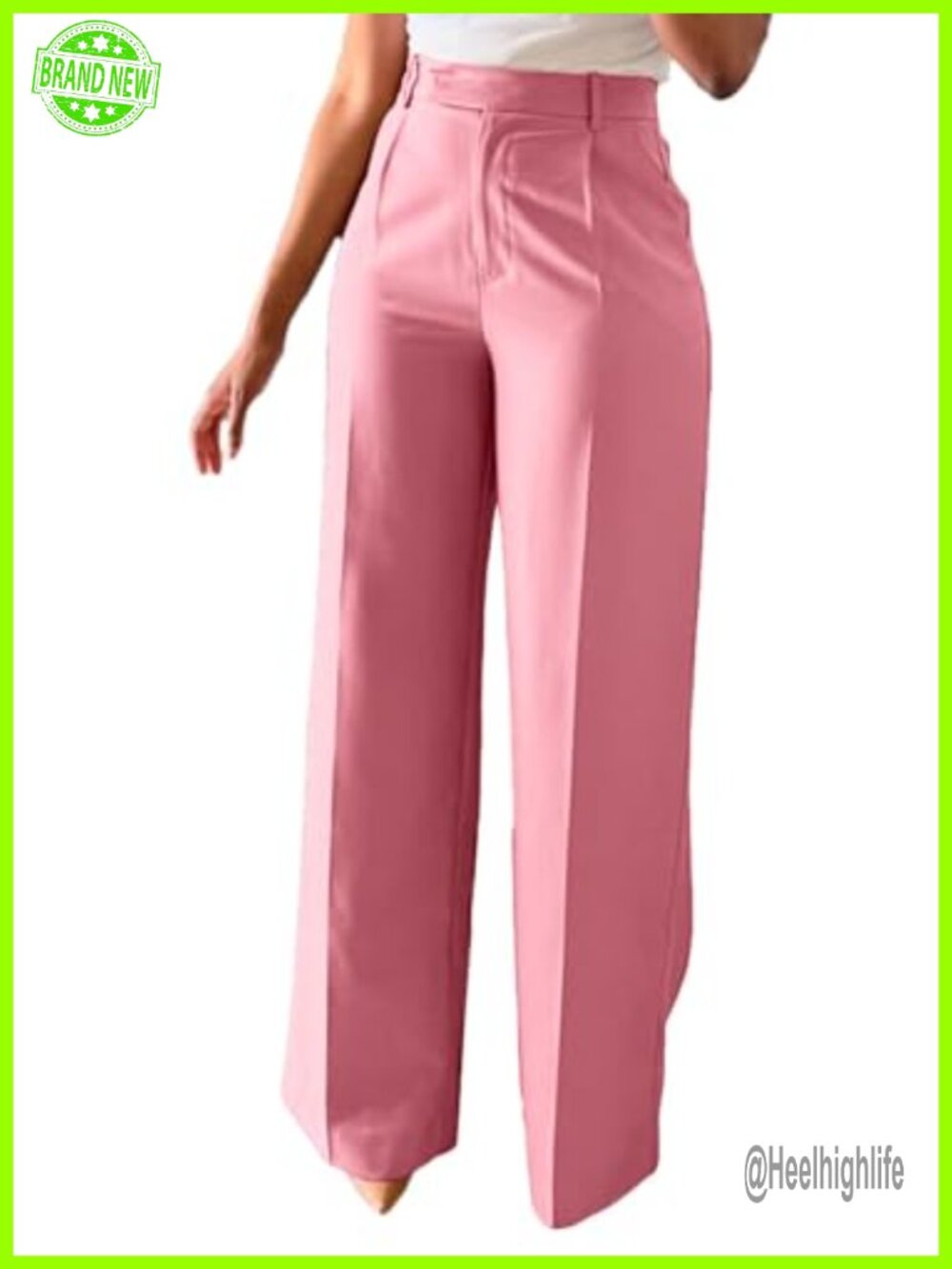 Wide Leg Dress Pants High Waisted Business Casual Trousers